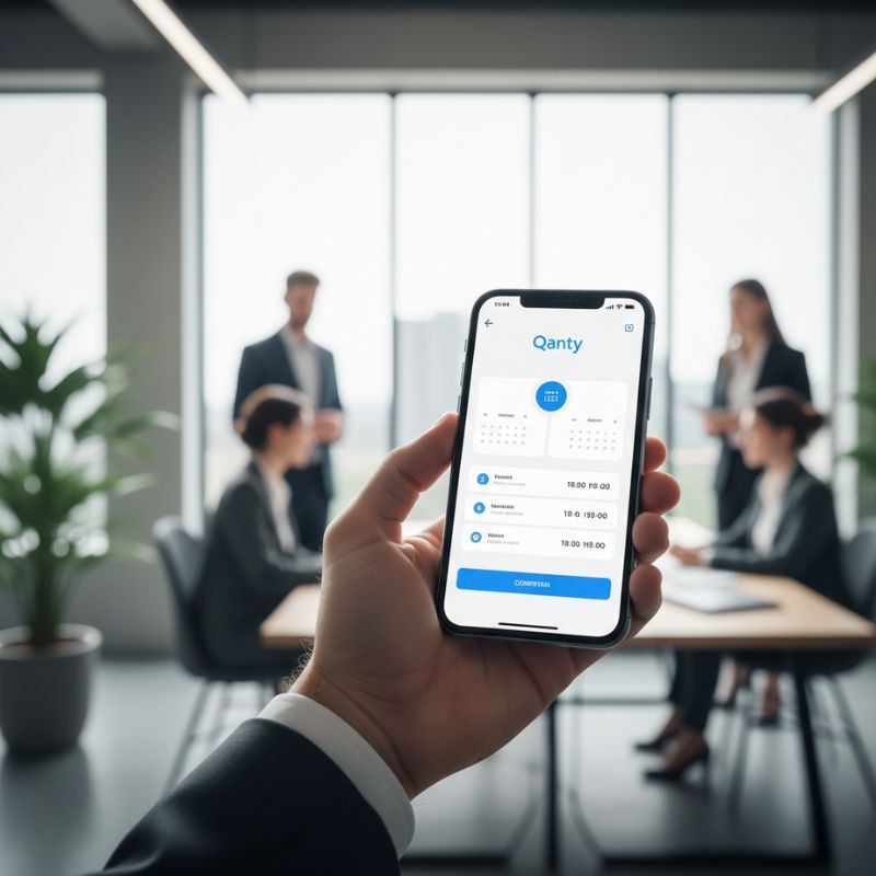 Interfaz móvil de agendamiento Qanty