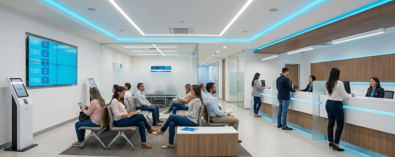 Sala de espera moderna y eficiente