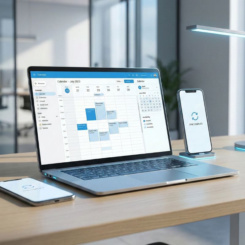 Calendar synchronization with the appointment scheduling platform