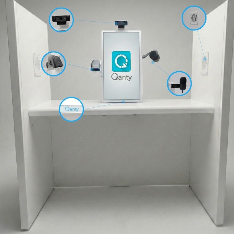 Módulo de atención en línea con cámara UHD y micrófono